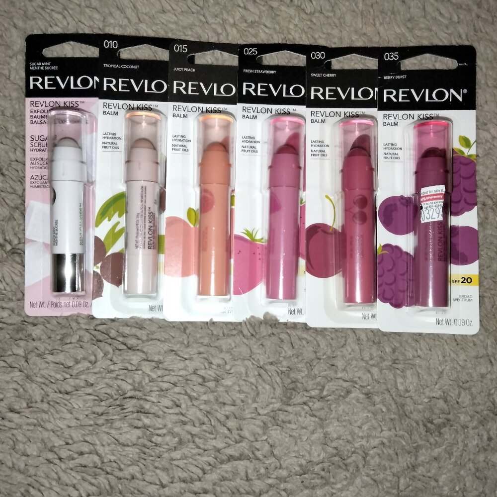 Revlon Kiss Balm 6 Shades 6 Packs Total New Unopened